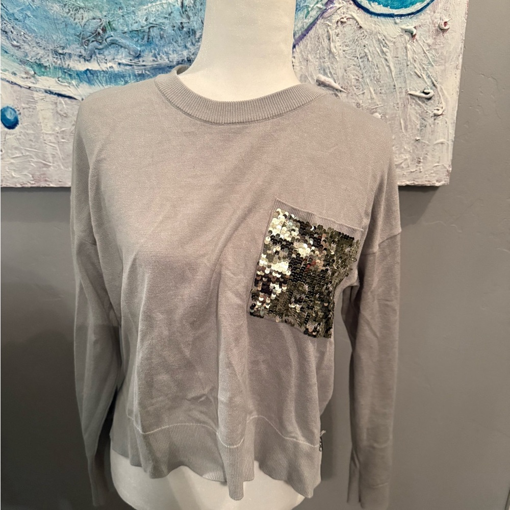 DKNY Light Gray Knit Sweater